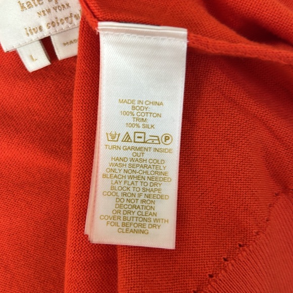 Kate Spade Red Ruffled Cardigan Sweater - Picture 6 of 6